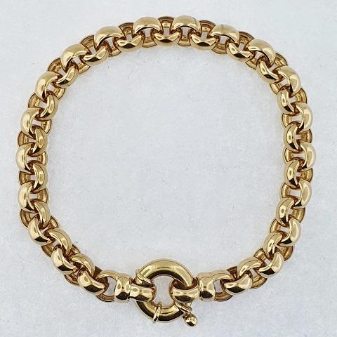 18 Ct Men's 24 inch Gold Filled Patterned Belcher Chain + Bracelet | eBay