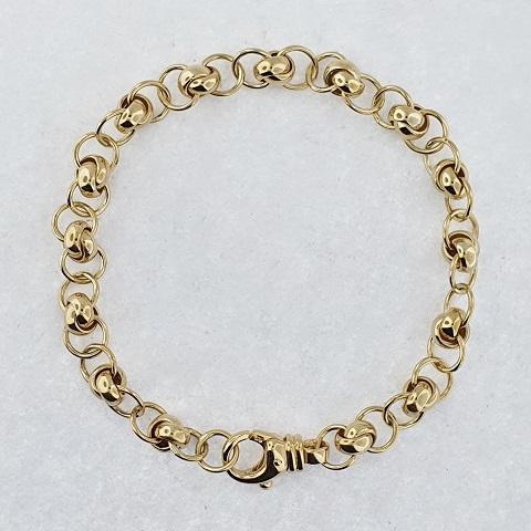 9ct Gold Cast Belcher Bracelet 15mm - Northumberland Goldsmiths