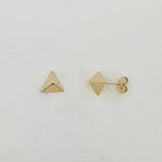 9ct Yellow Gold Pyramid Earrings