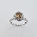 Chocolate & White Diamond 18ct Gold Ring