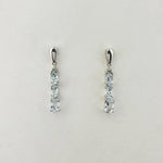 Aquamarine & Diamond 9ct Gold Earrings