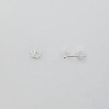 CZ Sterling Silver Bee Earrings