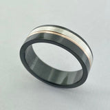 Zirconium & 9ct Rose Gold Ring