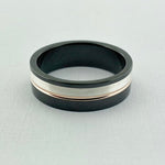 Zirconium & 9ct Rose Gold Ring