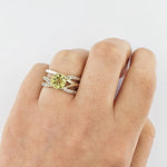 Yellow Sapphire & Diamond 9ct Gold Ring