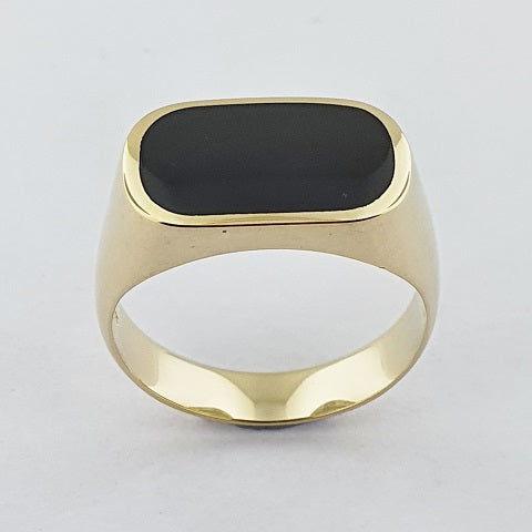 9ct Yellow Gold Onyx Signet Ring