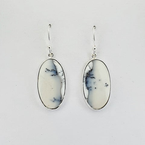 Dendritic Agate Sterling Silver Earrings