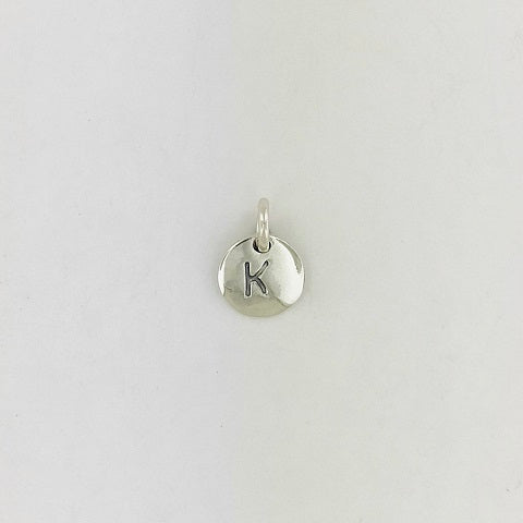 Sterling Silver Initial 'K' Pendant