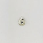 Sterling Silver Initial 'V' Pendant