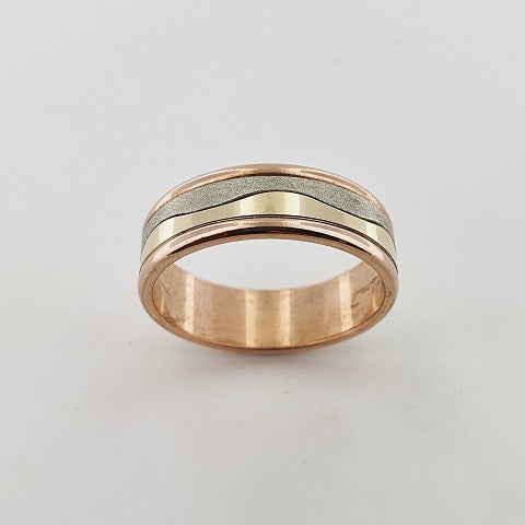 9ct Tri-Tone Gold Ring