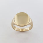 9ct Yellow Gold Round Signet Ring