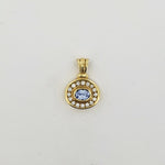 Blue Sapphire & Diamond 18ct Gold Pendant