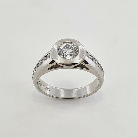 Diamond Platinum Solitaire Ring