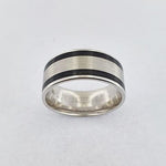 9ct White Gold & Ceramic Ring