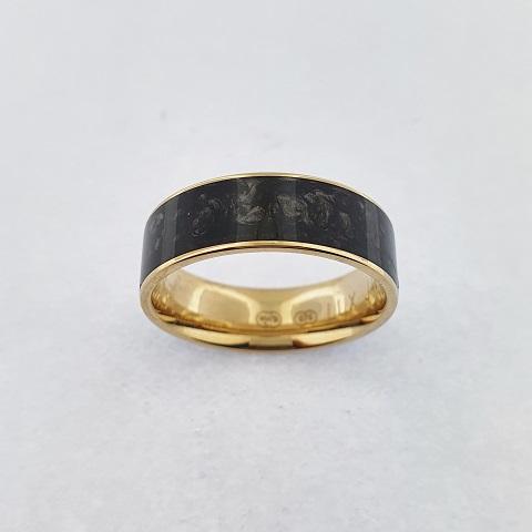 9ct Yellow Gold & Ceramic Ring