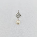 Freshwater Pearl & CZ Sterling Silver Pendant