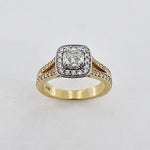 Diamond 18ct Gold Halo Ring