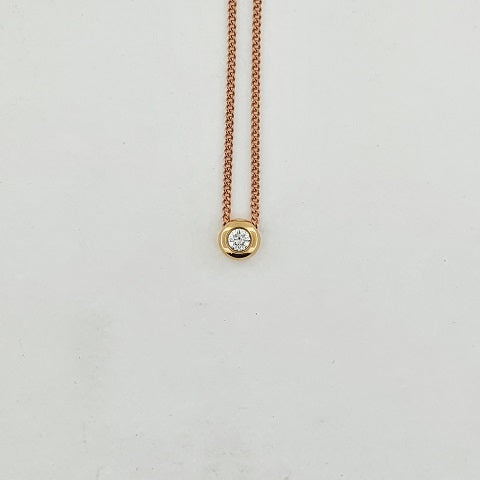 Diamond 9ct & 18ct Gold Necklace