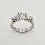 Diamond Platinum Three Stone Ring