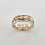9ct Rose & White Gold Wave Ring
