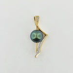Tahitian Pearl & Diamond 18ct Gold Pendant