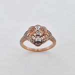 Diamond 9ct Rose Gold Filigree Ring