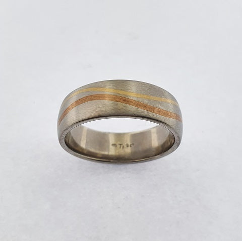 Titanium & 9ct Gold Ring