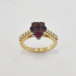 Pink Tourmaline & Diamond 18ct Gold Ring