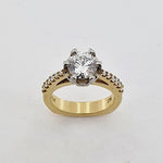 Diamond 18ct Gold & Platinum Solitaire Ring