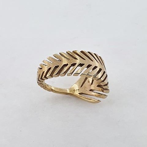 9ct Yellow Gold Fern Ring