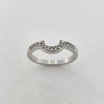 Diamond 18ct White Gold Curved Ring