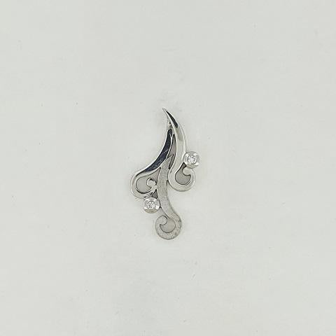 Diamond 9ct Gold Koru Pendant – The Goldsmiths Gallery Limited