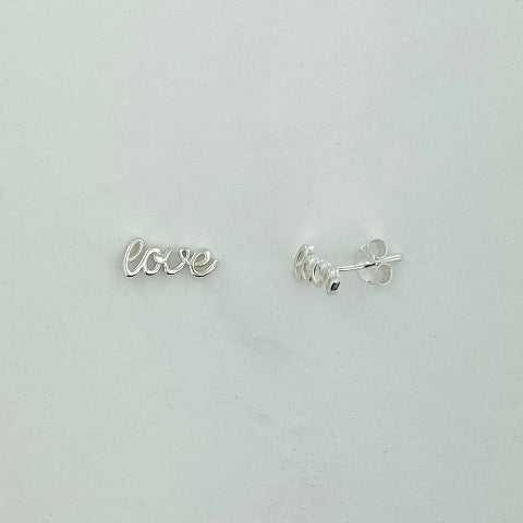 Sterling Silver Love Earrings