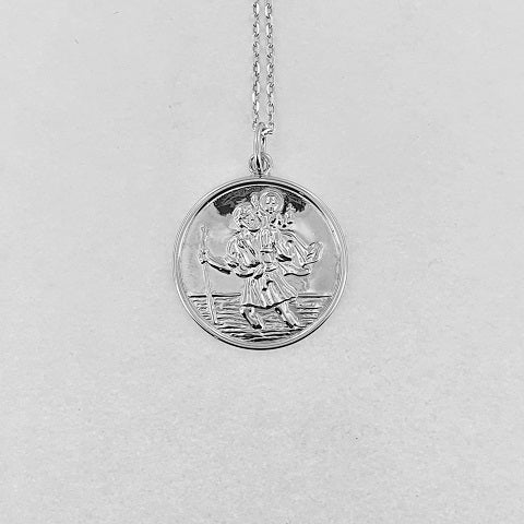 Sterling Silver Large St Christopher Pendant | Buy Online | Free Insured UK  Delivery