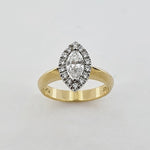 Diamond 18ct Gold & Platinum Halo Ring