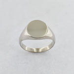 Sterling Silver Round Signet Ring
