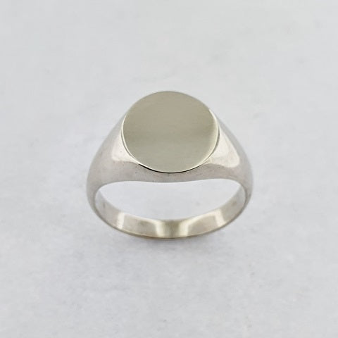Sterling Silver Round Signet Ring