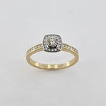 Diamond 9ct Gold Halo Ring