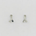 Paddling Sterling Silver Ribbon Paddle Stud Earrings