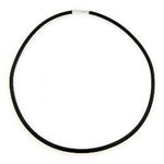 Rowing 45cm3mm Round Rubber Necklace with Sterling Silver Clasp