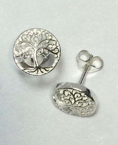 Sterling Silver Tree of Life Earrings