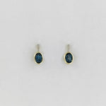 London Blue Topaz & Diamond 9ct Gold Earrings
