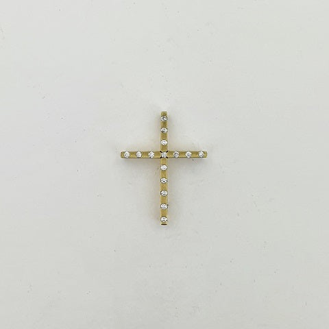 Diamond 9ct Gold Cross Pendant