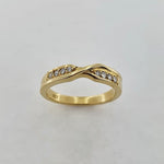 Diamond 18ct Yellow Gold Twist Ring