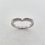 Diamond 18ct White Gold Curved Ring